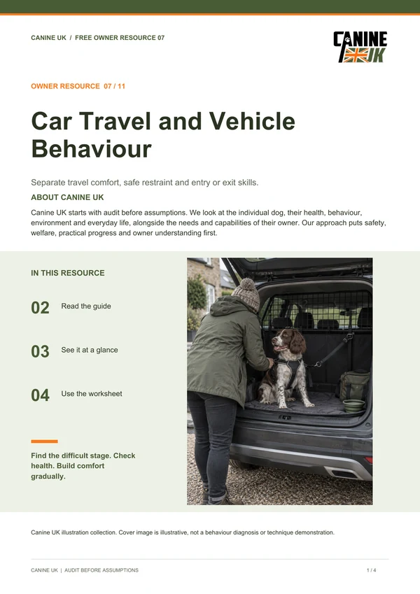 Car Travel and Vehicle Behaviour guide cover